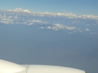 Himalaya view from airplane